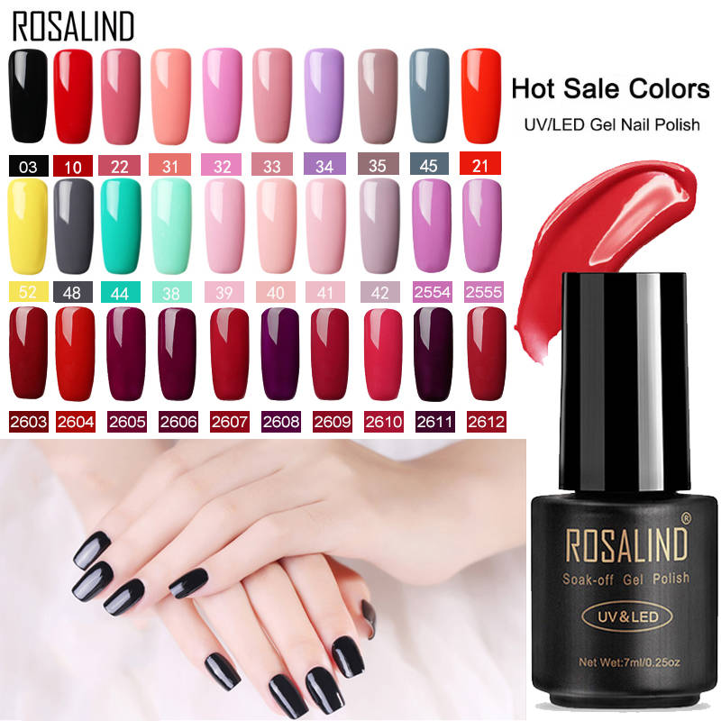 Розалинд Гель-лак Nail art Набор для маникюра Гибридный ногти Цвет Polygel Vernis полу постоянный УФ-гель Краска Лак для ногтей Лаки