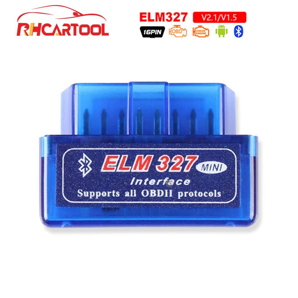 OBD2 автомобильный диагностический инструмент ELM 327 Bluetooth ELM327 по каналам OBDII / OBD2 V2.1 v1.5 сканер для диагностики транспорта инструмент ридер работает на Android