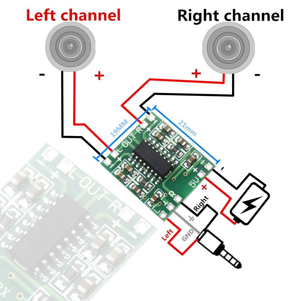 PAM8403 Мини цифровой усилитель доска 2*3 Вт класса D Digital 2,5 В до 5 В Мощность усилитель доска