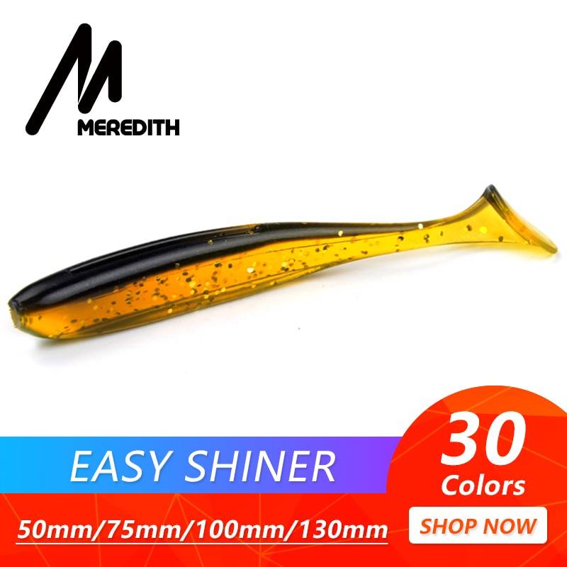 Meredith Easy Shiner рыболовные приманки 50 мм 75 мм 100 мм 130 мм воблеры Карп мягкие приманки для рыбалки силиконовые искусственные двухцветные приманки