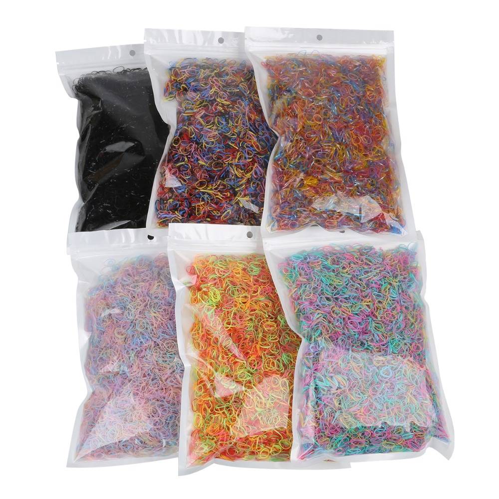Резинка для волос, разные цвета, 1000 шт./комплект