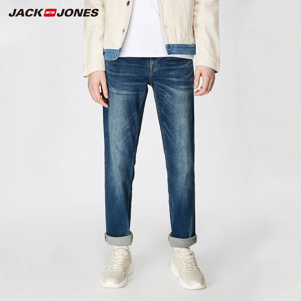 JackJones мужские эластичные мужские джинсы хлопковые джинсовые широкие брюки подходят брюки новый бренд Мужская одежда 219132584