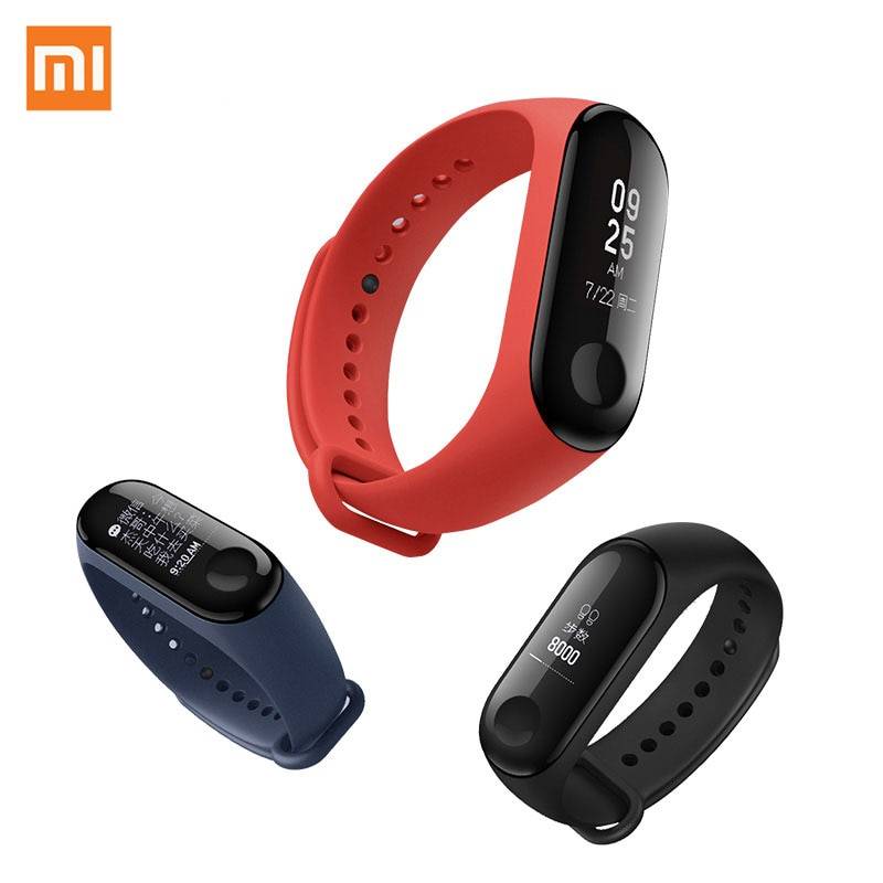 В наличии 2018 новый оригинальный Xiaomi mi Band 3 умный Браслет черный 0,78 дюймов OLED mi band 3 мгновенное сообщение вызов погоды Forecate