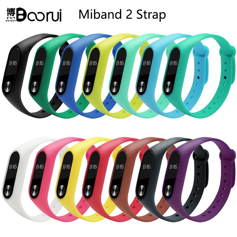 Смарт-аксессуары BOORUI mi band 2 Замена ремешка для xiaomi mi band 2 спортивный силиконовый браслет с различными цветами