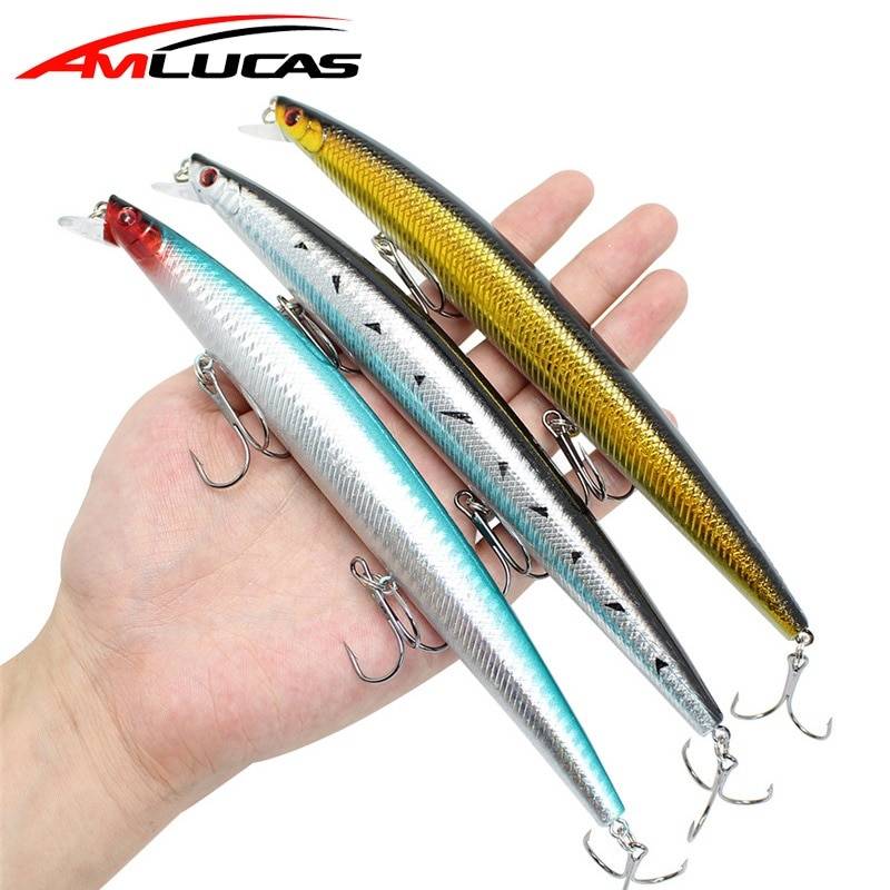 Amlucas гольян рыбалка приманки 18 см 23,8 г Твердый воблер Crankbait 3D средства ухода для век искусственные форели ловля щуки и карпа интимные аксессуары WW9