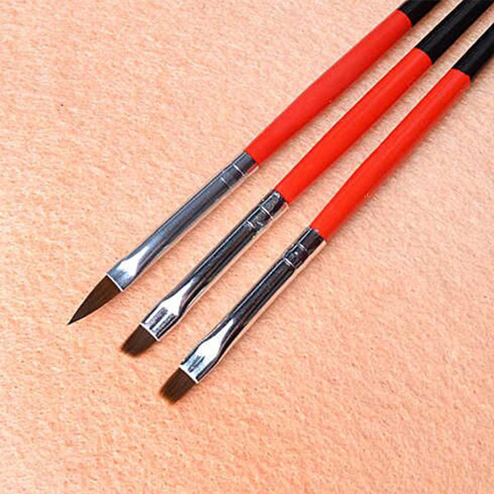 3 шт Nail Art Brush набор для ультрафиолетовой обработки польский Советы 3D DIY живопись чертежный вкладыш рисунок пером кисти маникюрный набор, набор инструментов Комплект