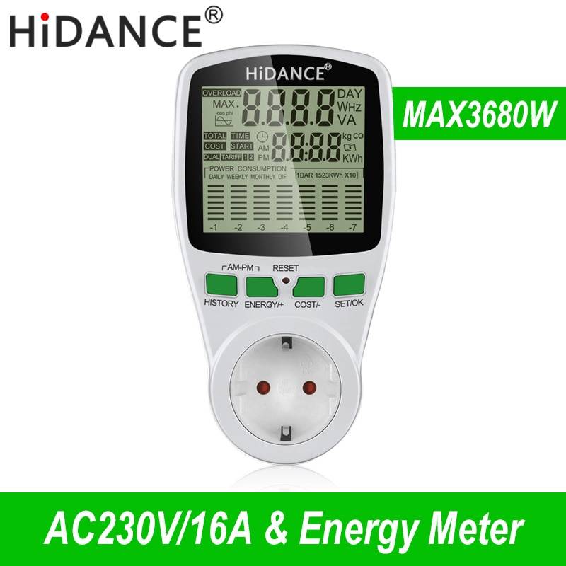 HiDANCE AC мощность метров В 220 В цифровой ваттметр ЕС счетчик энергии Вт мониторы Электричество стоимость схема измерения гнездо анализатор
