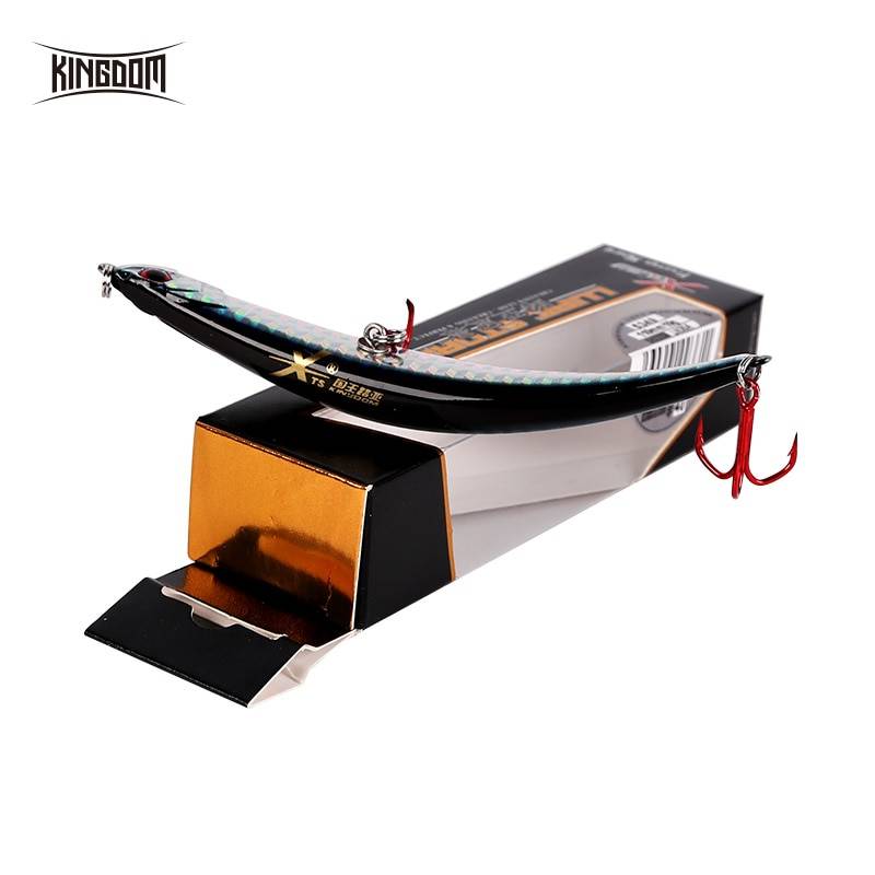 Королевство плавающий карандаш рыболовные приманки 110 мм/10 г 86 мм/6,5 г жесткие приманки гнущиеся формы красный VMC крючок Приманка для морской окуня модель 5349