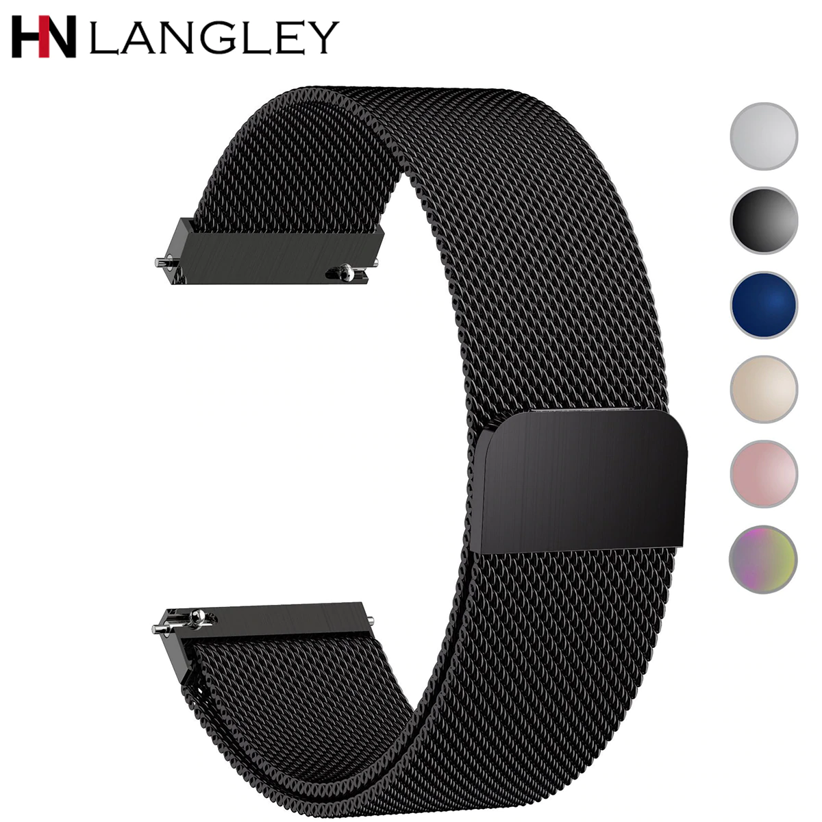 Универсальный быстросъемный ремешок для часов Миланская Магнитная застежка ремешок для часов из нержавеющей стали сменный ремешок 16 мм 18 мм 20 мм 22 мм 24