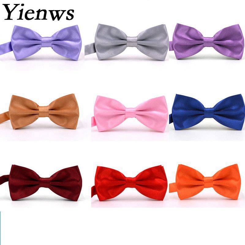 Yienws галстук-бабочка для взрослых мужчин и женщин галстук-бабочка Мужская бабочка Свадебная вечеринка черный галстук-бабочка 12*6 см