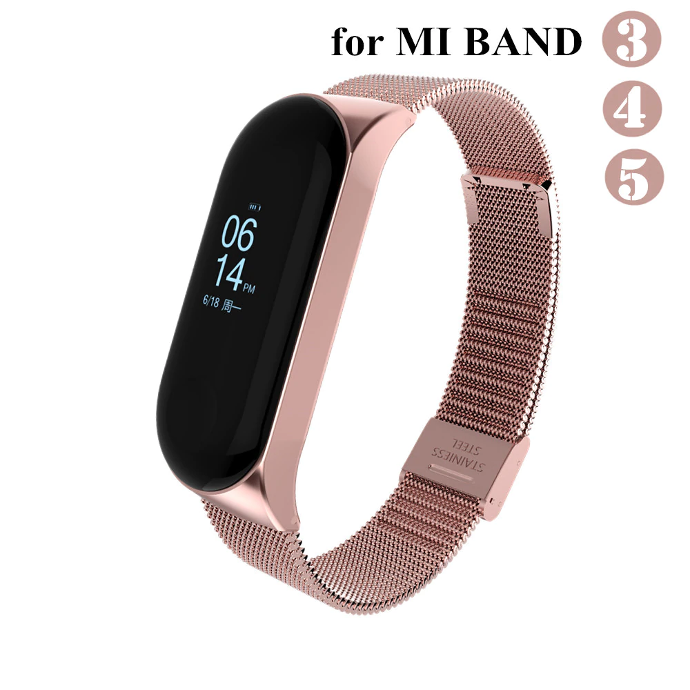 Металлический ремешок для Xiaomi Mi band 3 4 5, Безвинтовой браслет для Xiaomi Mi Band 4, браслет для Xiaomi Mi Band 3