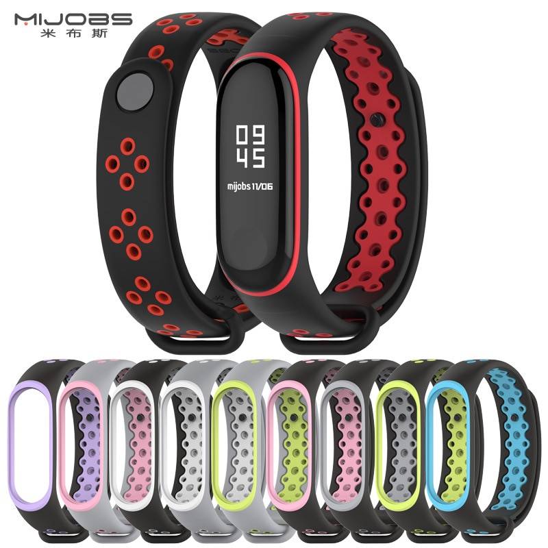 Mi Band 3 ремешок браслет наручные часы с ремешком mi band3 аксессуары умный Браслет спортивный силиконовый ремешок для Xiaomi mi band 3