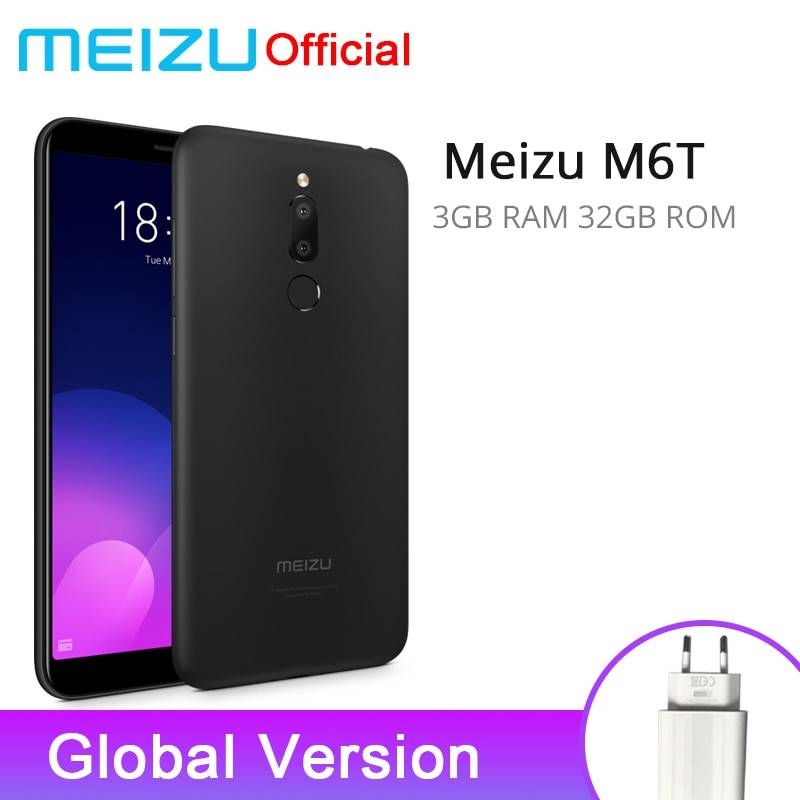 Официальный Глобальный Версия Meizu M6T 3 GB 32 GB мобильный телефон MTK6750 Octa Core 5,7 "двойной сзади Камера 3300 mAh Батарея отпечатков пальцев ID
