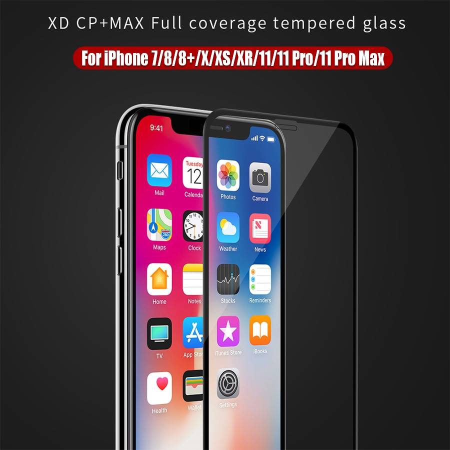 NILLKIN XD + Защитное стекло для экрана для iPhone 11 Pro XR XS Max 11 8 Plus 3D защитное закаленное стекло для iPhone XS стекло