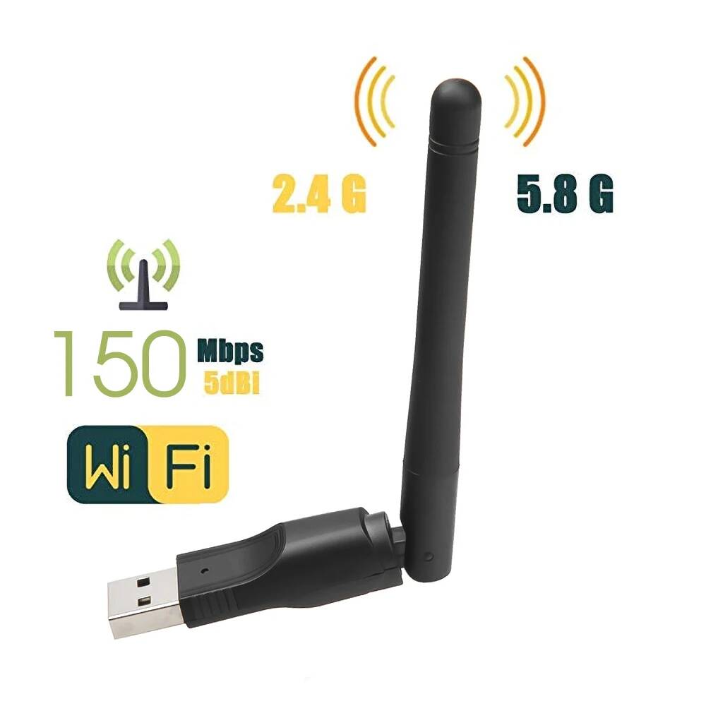 Беспроводная сетевая карта Kebidu USB 2.0 Wi-Fi, 150M 802.11 b/g/n LAN-адаптер с поворотной антенной