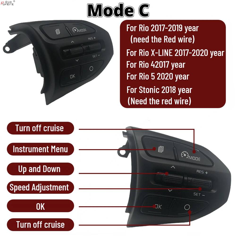 Складские запасы России   быстрая отправка  поддержка мультимедийной навигации для KIA K2 RIO X LINE кнопки BT телефон круиз контроль громкость рулевое колесо Кнопка Переключатель  автозапчасти