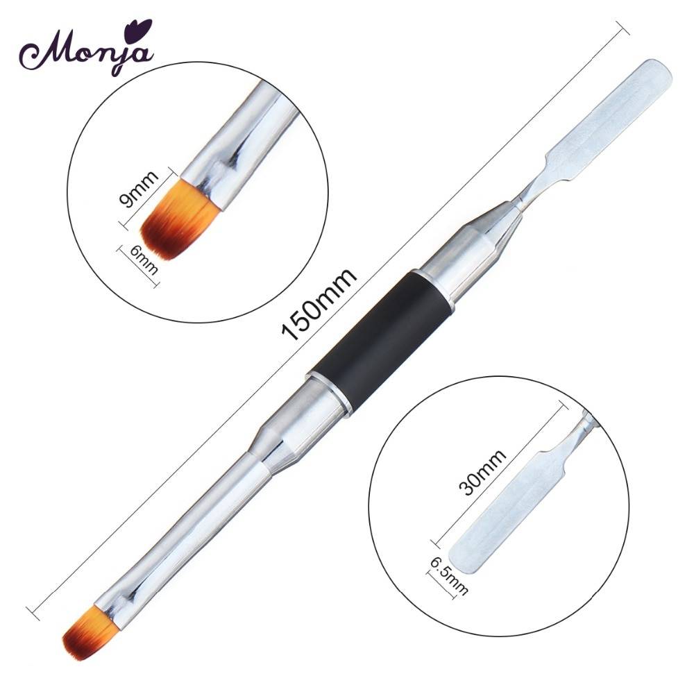 Акриловый УФ-полигель Monja для наращивания ногтей с двойной головкой, ручка для рисования, полигель для удаления шпатель, инструмент для маникюра