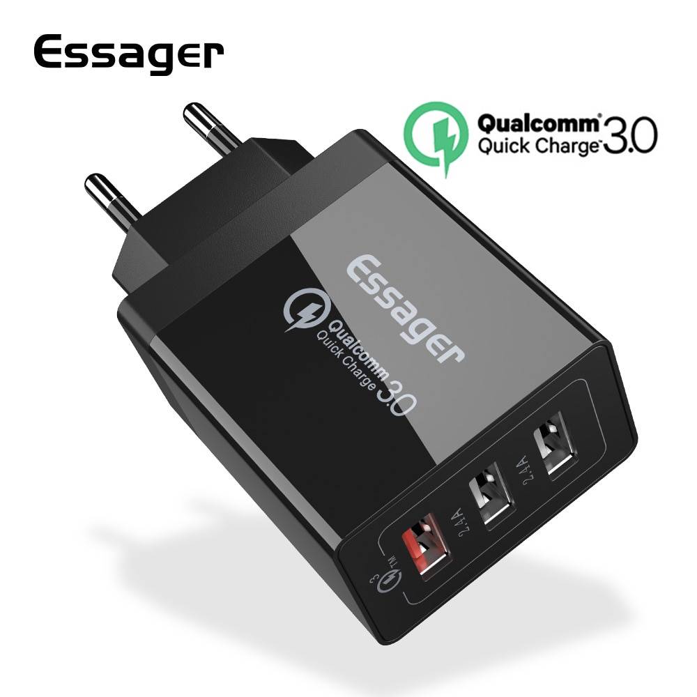 Essager Quick Charge 3,0 USB зарядное устройство 30 Вт QC3.0 Быстрая зарядка турбо настенное зарядное устройство для iPhone samsung Xiaomi зарядное устройство для мобильного телефона