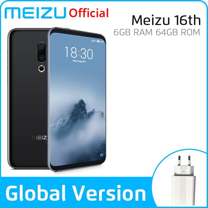 Meizu 16th 16TH 6 ГБ 64 ГБ, глобальная версия, мобильный телефон Snapdragon 845 Octa Core 16 Ом смарт-телефон спереди 20MP в-Экран, определение отпечатка пальца