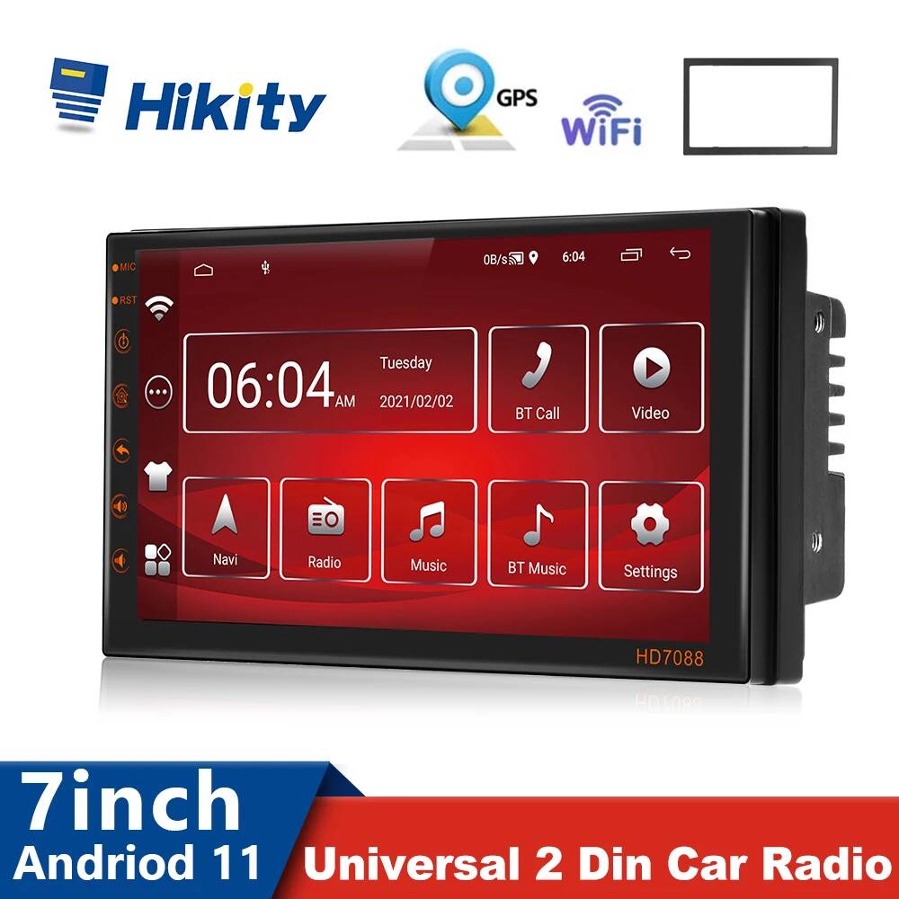 Автомагнитола Hikity, мультимедийный плеер на Android, с 7 "раздельным экраном, GPS, для Volkswagen, Nissan, Hyundai, Kia, Toyota, типоразмер 2 Din
