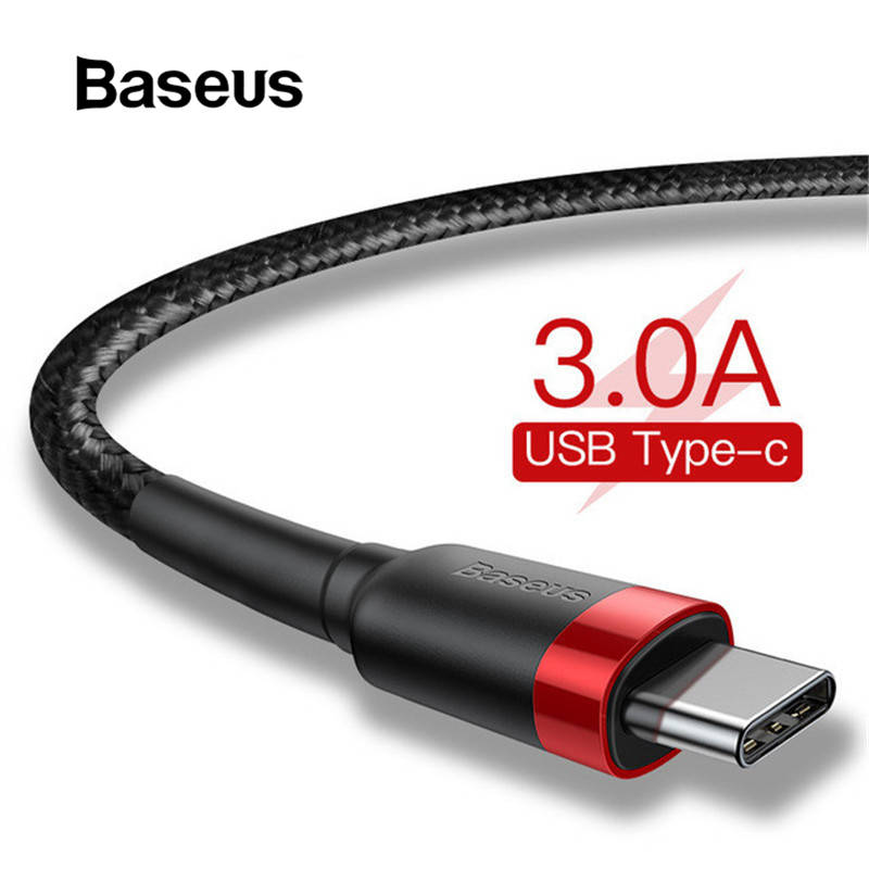 Baseus кабель usb type C для samsung S10 S9 Quick Charge 3,0 кабель USB C Быстрая зарядка для huawei P30 Xiaomi USB-C провод зарядного устройства