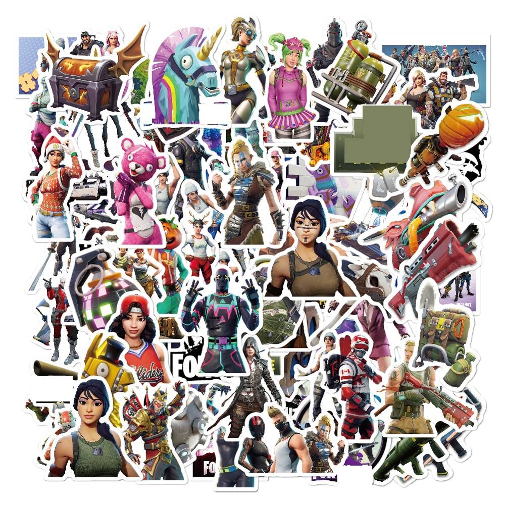 Наклейки Kocozo 52 шт., бои наклейки из игры для багажа, ноутбука, игрушечные наклейки для велосипеда, автомобиля, мотоцикла, телефона, забавные наклейки для рукоделия