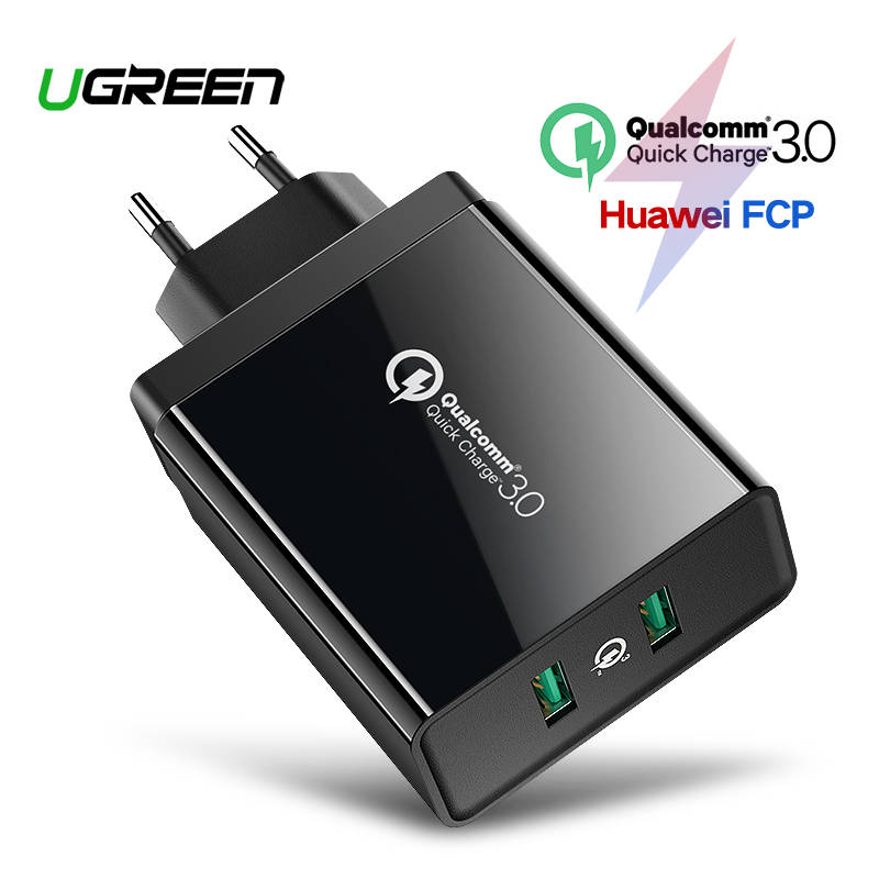 Быстрое зарядное устройство Ugreen quick charge 3,0 QC 36W USB зарядное устройство для iPhone QC3.0 настенное зарядное устройство для samsung s10 Xiaomi Mi 9 зарядное устройство для телефона