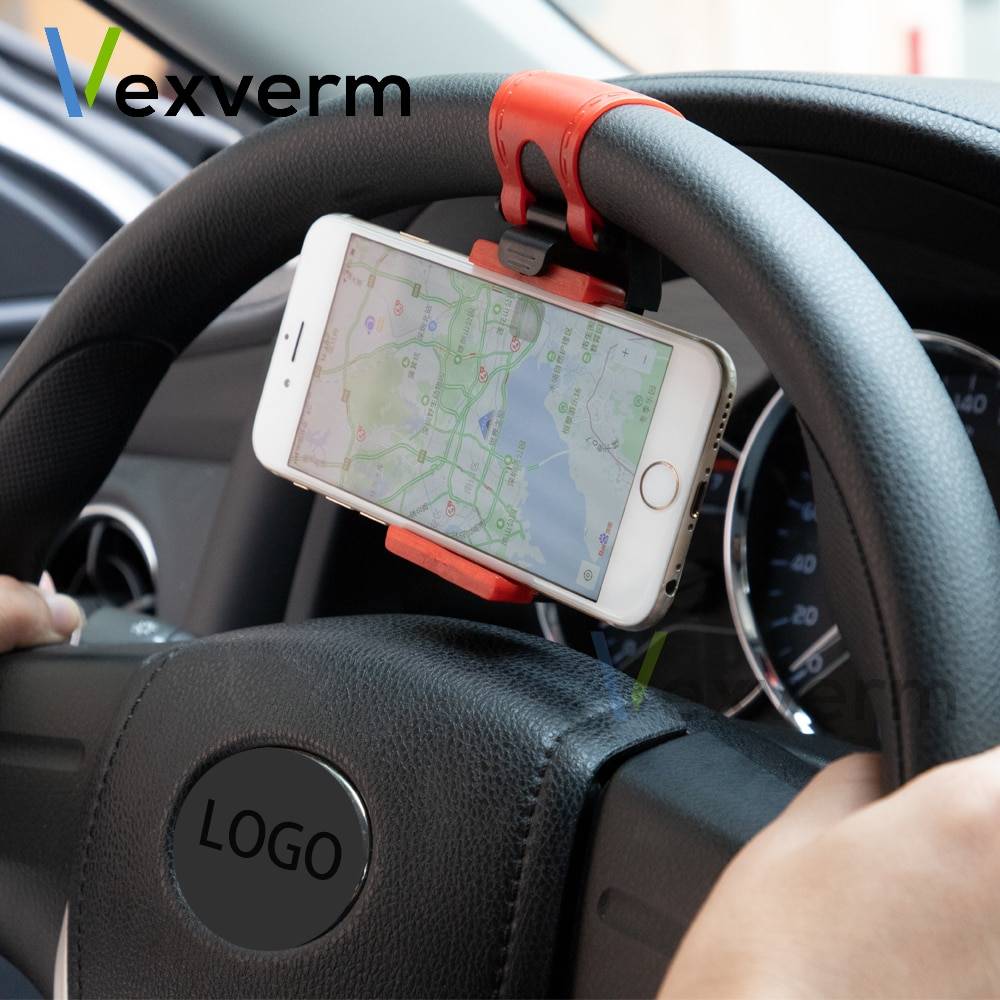Универсальный автомобильный держатель для телефона с креплением на руль резиновый ремешок подставка для мобильного телефона для iPhone samsung xiaomi huawei Android
