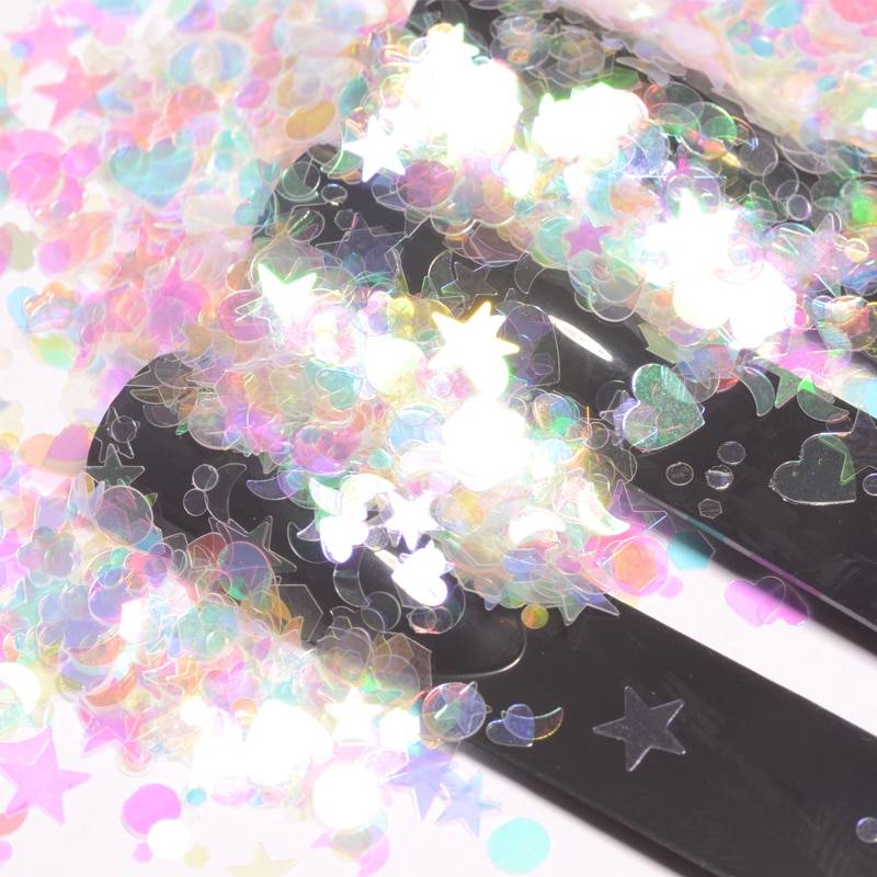 Блеск для ногтей Mix Star Heart Hexagon акриловые блестки Mixes разноцветные Блестки для ногтей Блеск для ногтей украшения
