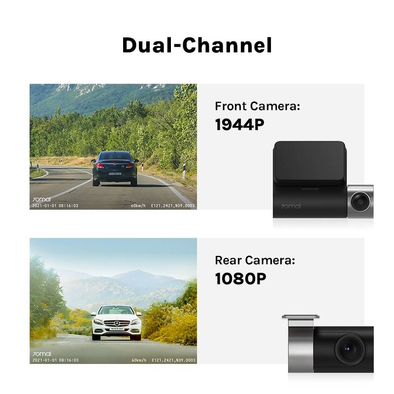 70mai Dash Cam Pro Plus A500S 1944P ADAS GPS-камера 70mai Передняя камера A500S 140FOV Автомобильный видеорегистратор 24 часа Поддержка парковки Задняя внутренняя камера