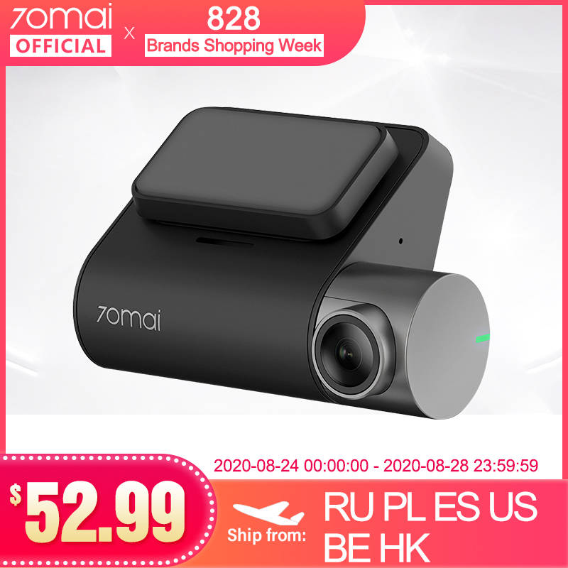 Видеорегистратор 70mai Dash Cam Pro 1944P, видеорегистратор с фиксацией скорости и GPS-координат, камерой, голосовым управлением, монитором парковки, функцией ночной съемки и поддержкой Wi-Fi