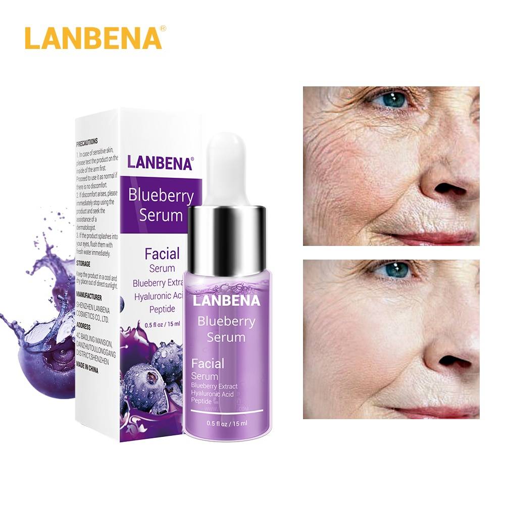 LANBENA черника Гиалуроновая кислота сывороточная эссенция масло увлажняющее уменьшает тонкие линии отбеливание против старения против морщин уход за кожей