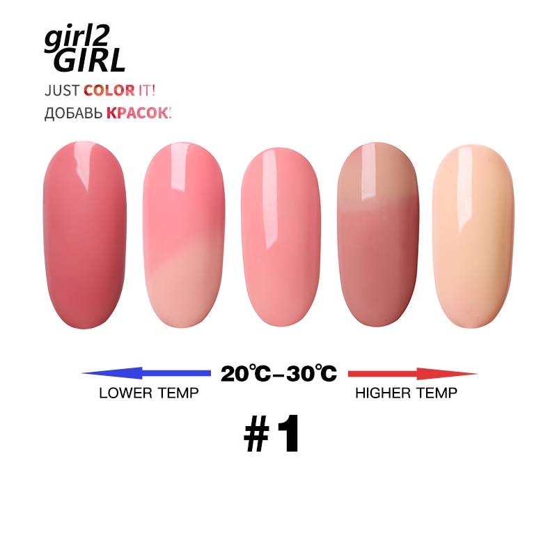 УФ-гель для ногтей GIRL2GIRL с изменением цвета