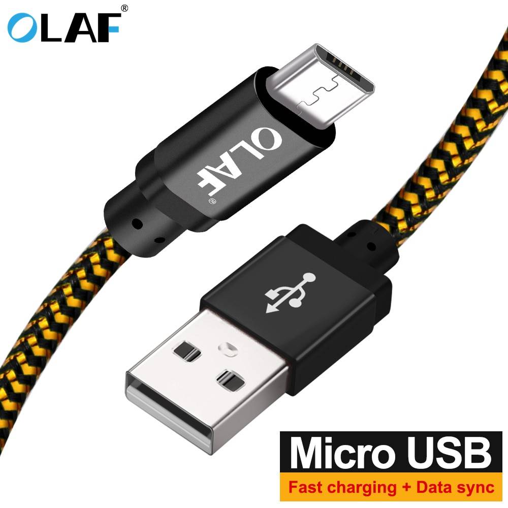 Олаф микро USB кабель 1 м 2 м 3 м Быстрая зарядка нейлон USB синхронизация данных мобильный телефон Android адаптер зарядное устройство кабель для Samsung