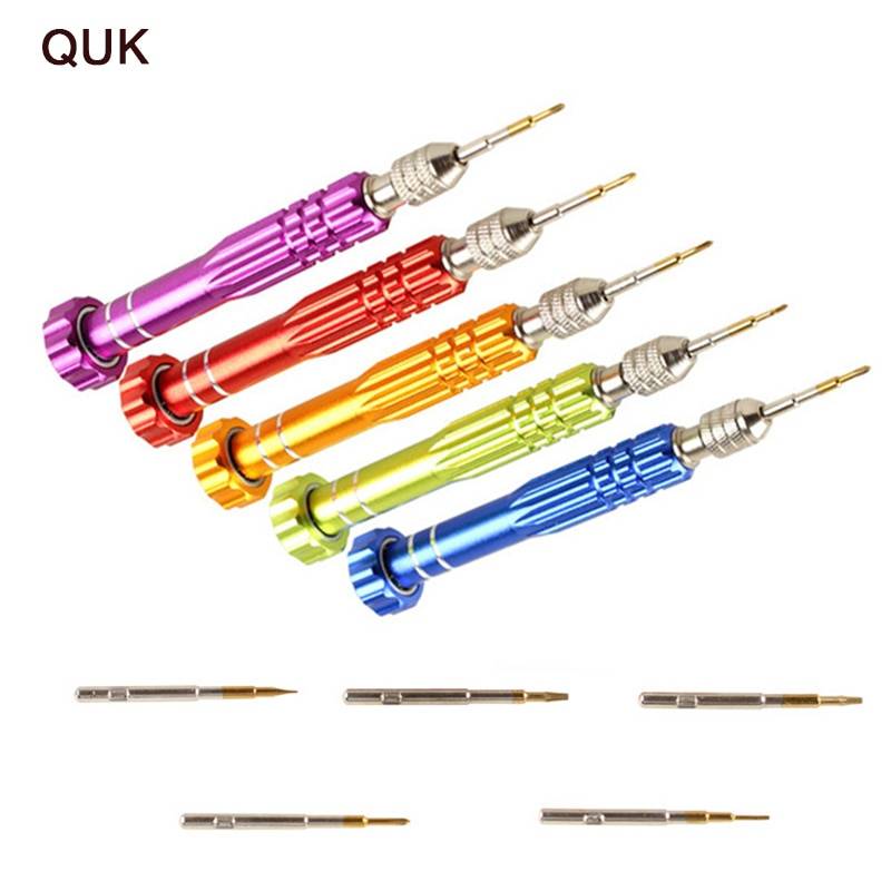 QUK 5 в 1 отвертка Torx Precision Биты Комплект Многофункциональный Ремонт открытым отвертка комплект для телефонов компьютер ручной инструмент