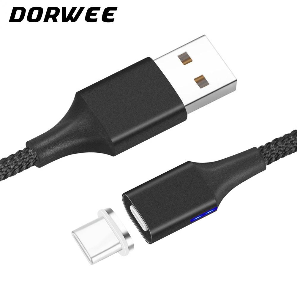 Dorwee Магнитный кабель USB C/Micro USB/8 pin кабель 3,0 Быстрая Зарядка Синхронизация данных usb type C зарядный кабель для samsung Xiaomi