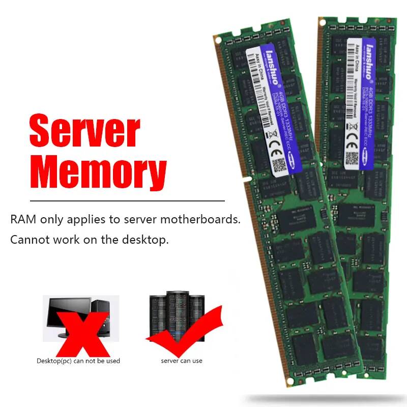 Оперативная память Lanshuo 16 ГБ 8 ГБ 4 ГБ X79 X58 2011 LGA2011 DDR3 PC3-10600R 12800R 14900R ECC REG 1866 МГц 1600 МГц 1333 МГц