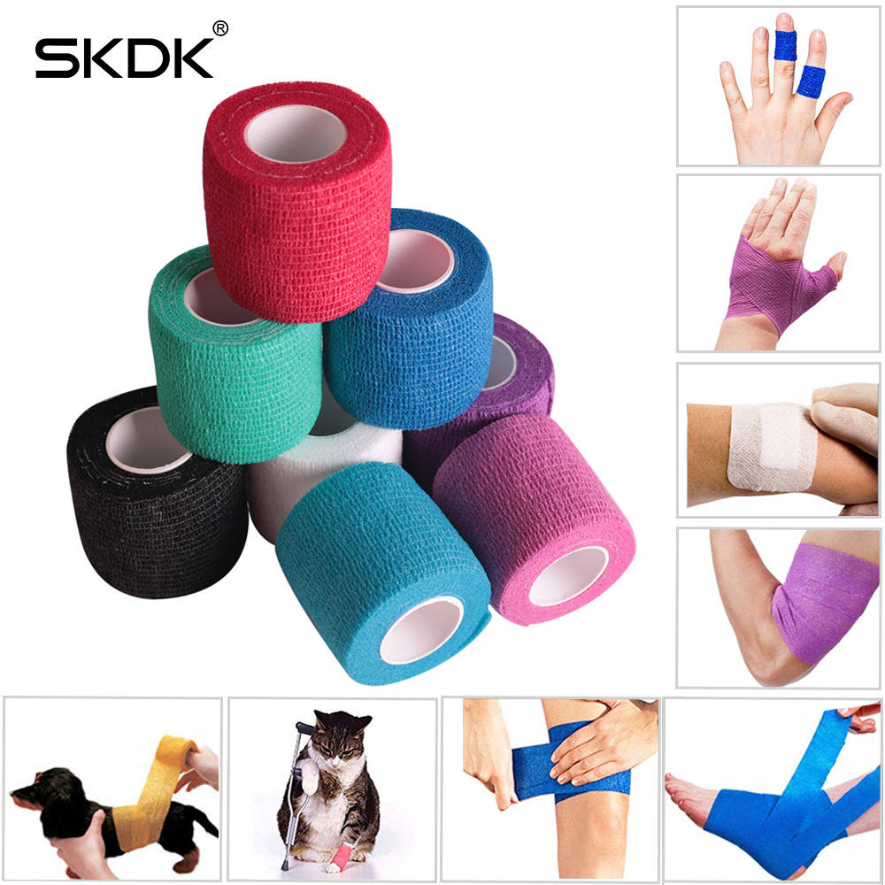 SKDK 4,5 красочные спортивные эластопласт атлетические эластичные повязки липкая обертка лента лодыжки артроз протектор