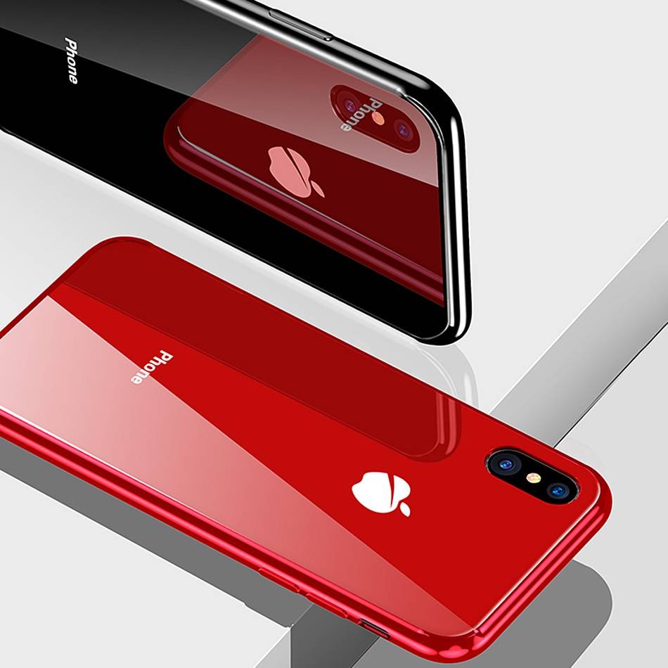 Для iphone XS Max XS XR X 8 8 плюс 7 7 Plus закаленное Стекло чехол мягкий полиуретановый край чехол для iphone 7 6 S 6 плюс Coque принципиально Euti