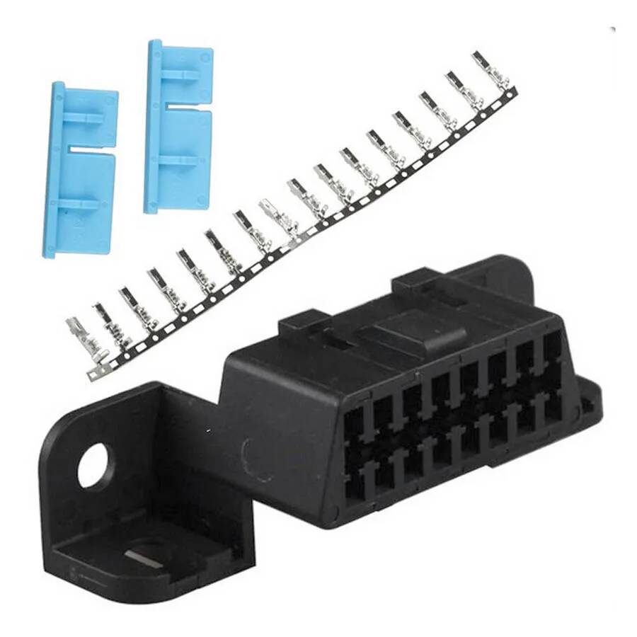 J1962F 16pin Obd2 шнур гнездовой угловой разъем 16-контактный Obd 2 гнездо для провода "мама" штекер для VW VAG Obd Ii адаптер диагностические инструменты