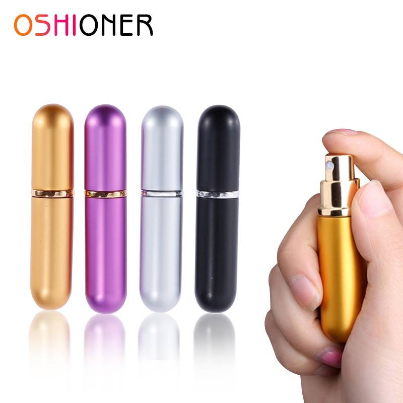 OSHIONER 5 ml/12 мл Портативный Алюминий многоразовый спрей для духов бутылки дорожный контейнер с Пустые контейнеры флакон духов