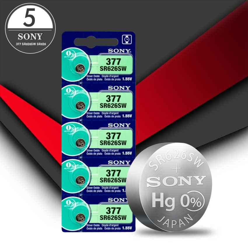 5 шт., Sony, 100% оригинал, 377 SR626SW SR626 AG4, 1,55 в, оксид серебра, часы, батарея, SR626SW, 377, кнопка, монетница, сделано в Японии