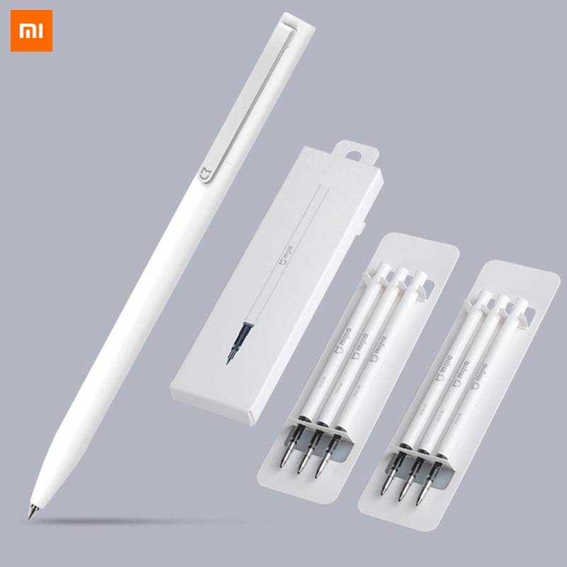Ручка Xiaomi Mijia ручка знак Mi ручки с 0,5 мм швейцарская заправка 143 мм роликовые черные чернила Xiomi шариковые ручки для школы
