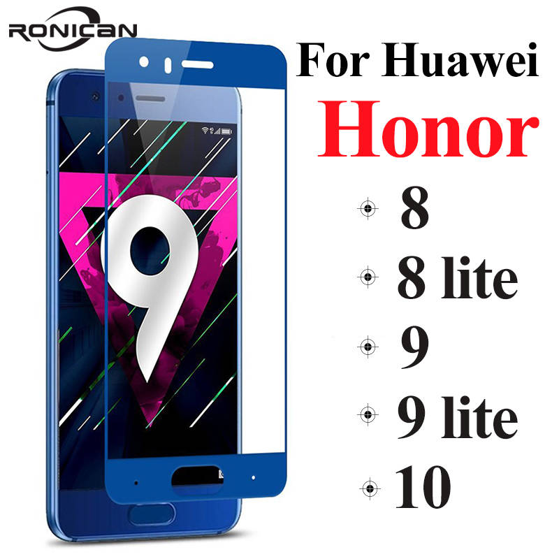 Защитное стекло Honor, высокопрочное, полностью закрывает экран, подходит для Huawei Honor 9 Lite, 8 Lite, Honor 9, 8, 10