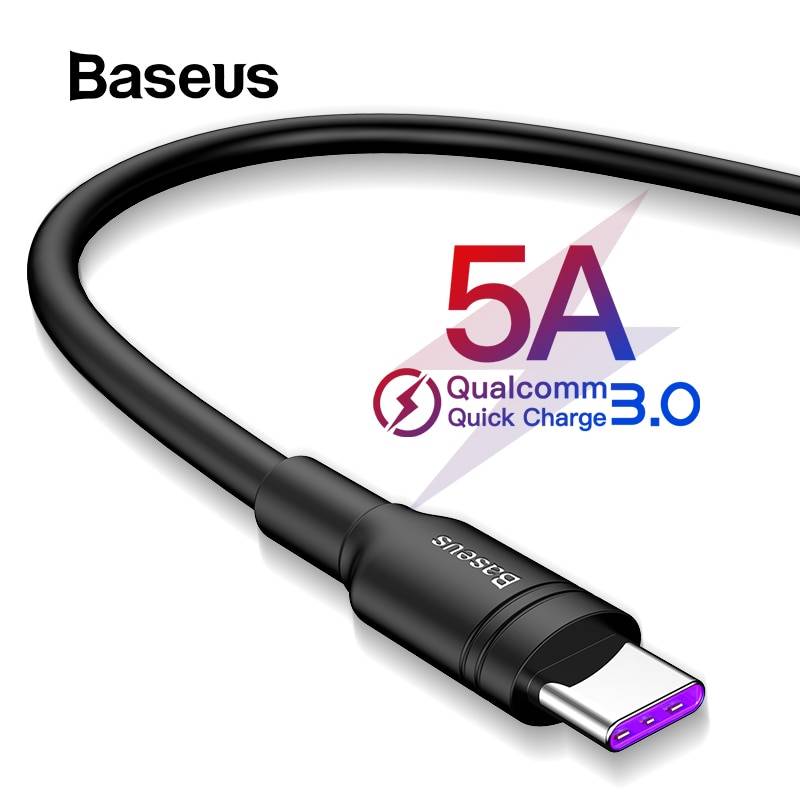 Baseus 5A Supercharge usb Тип C кабель для huawei mate 20 mate 20 Pro P20 Quick Charge 3,0 тип-c быстрый заряд кабеля USB C кабель