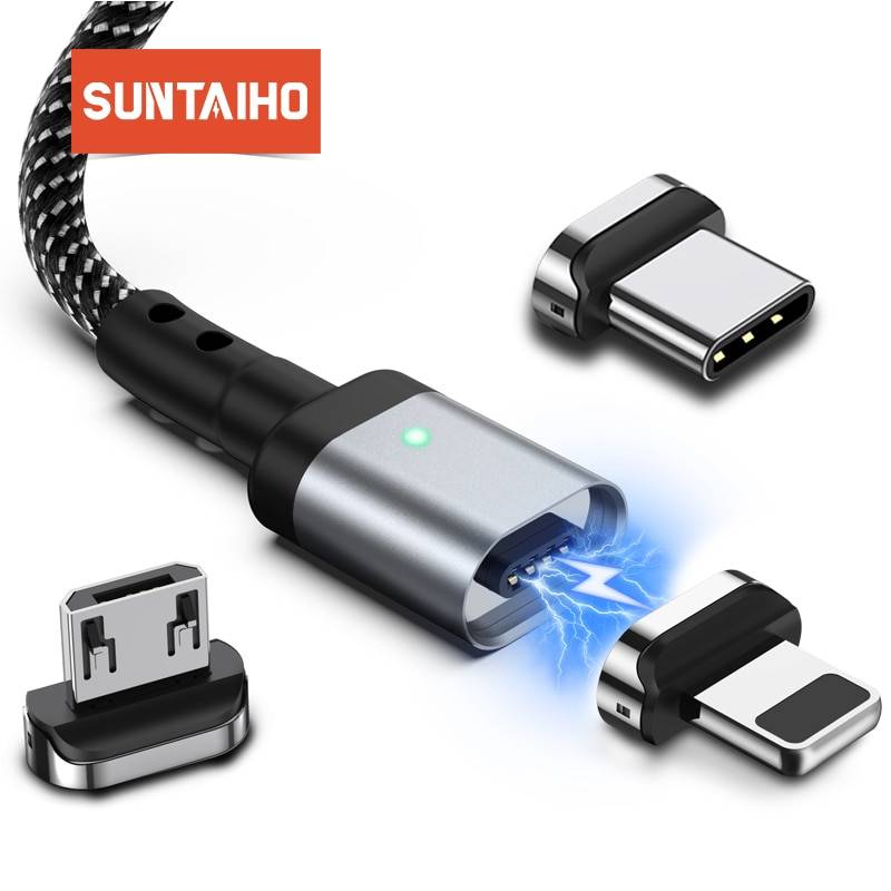 Магнитный кабель Micro USB C кабель магнитная зарядка type C Быстрая Зарядка адаптер для осветительного Кабеля Micro usb type-C магнитное зарядное устройство для iphone XS