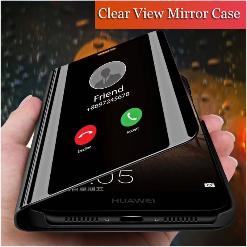 Clear View смарт-Зеркало чехол для samsung Galaxy S10 lite S9 S8 плюс S7 S6 края примечание 9 8 J5 J6 J7 A5 A6 A7 A8 2017 2018 флип чехол