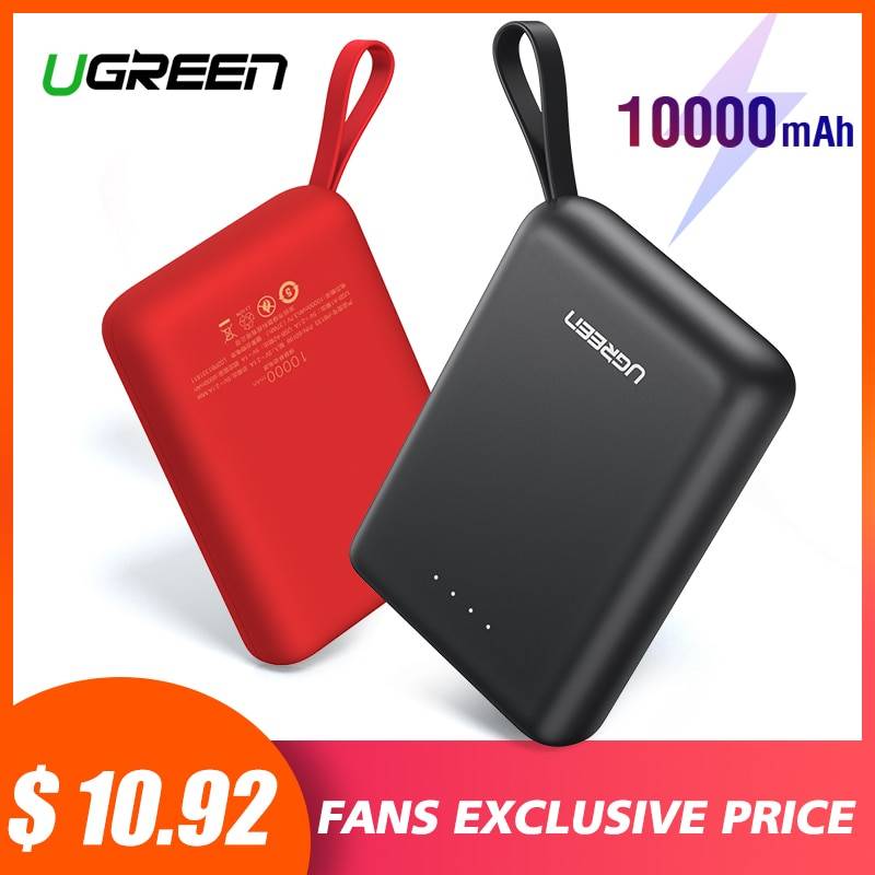 Ugreen power Bank для Xiaomi Mini Pover Bank 10000 мАч портативная внешняя батарея для телефона зарядное устройство для iPhone X huawei P20 PoverBank