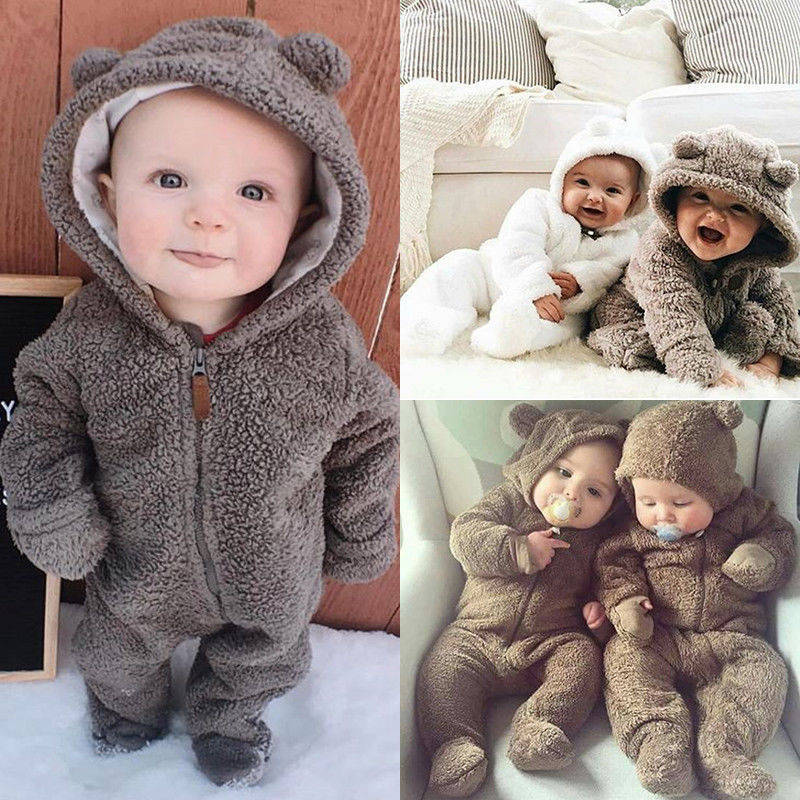 Pudcoco/Милая стильная пушистая Одежда для новорожденных девочек и мальчиков; комбинезон с капюшоном; 0-24 месяца