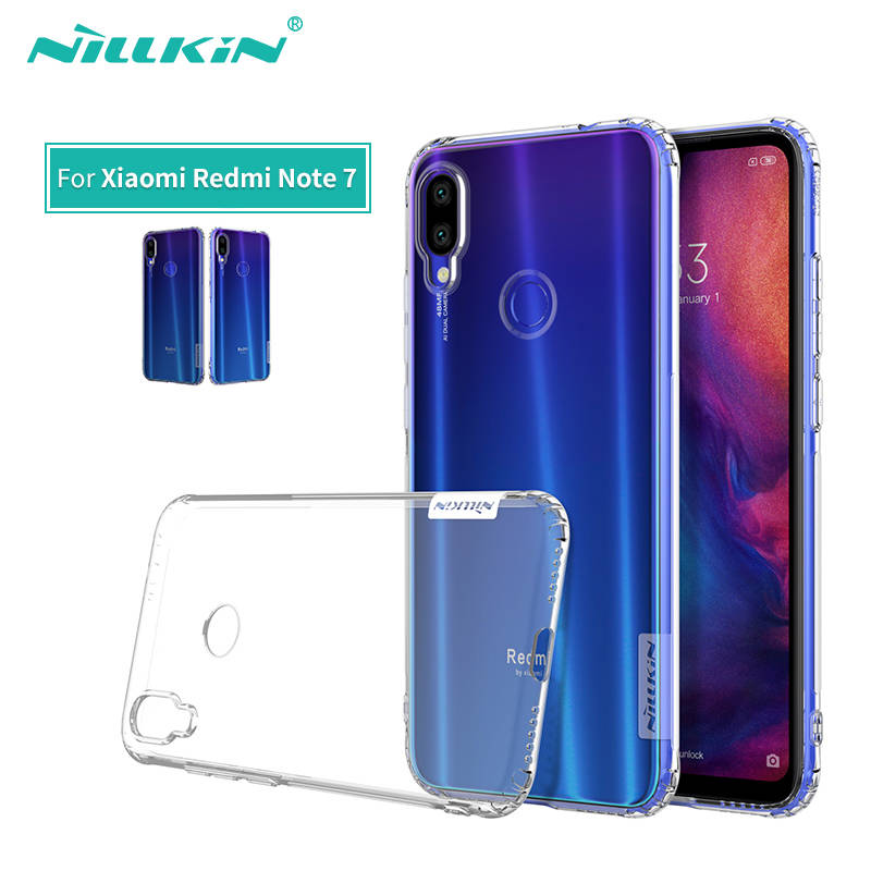 Для Xiaomi Redmi Note 7 кейс чехол натуральный прозрачный мягкий кремний ТПУ защитный чехол Redmi Note 7 Pro Чехол 6,3''